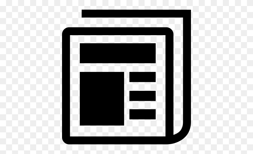 Newspaper Icon And Vector For Download, Gray Transparent PNG