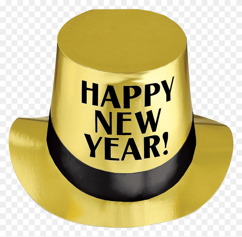 999x977 Newyear Happynewyear Freetoedit Party Hat, Clothing, Apparel, Hat HD PNG Download