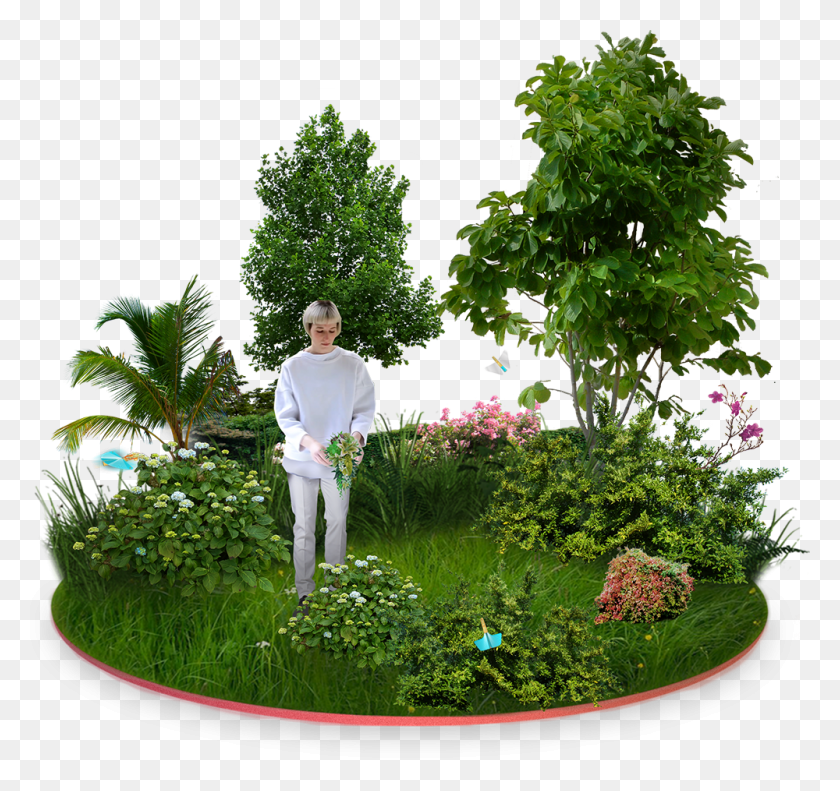 1000x938 Next Gardens Lucas Teixeira Black And White Transparent Background Tree, Person, Outdoors, Garden HD PNG Download