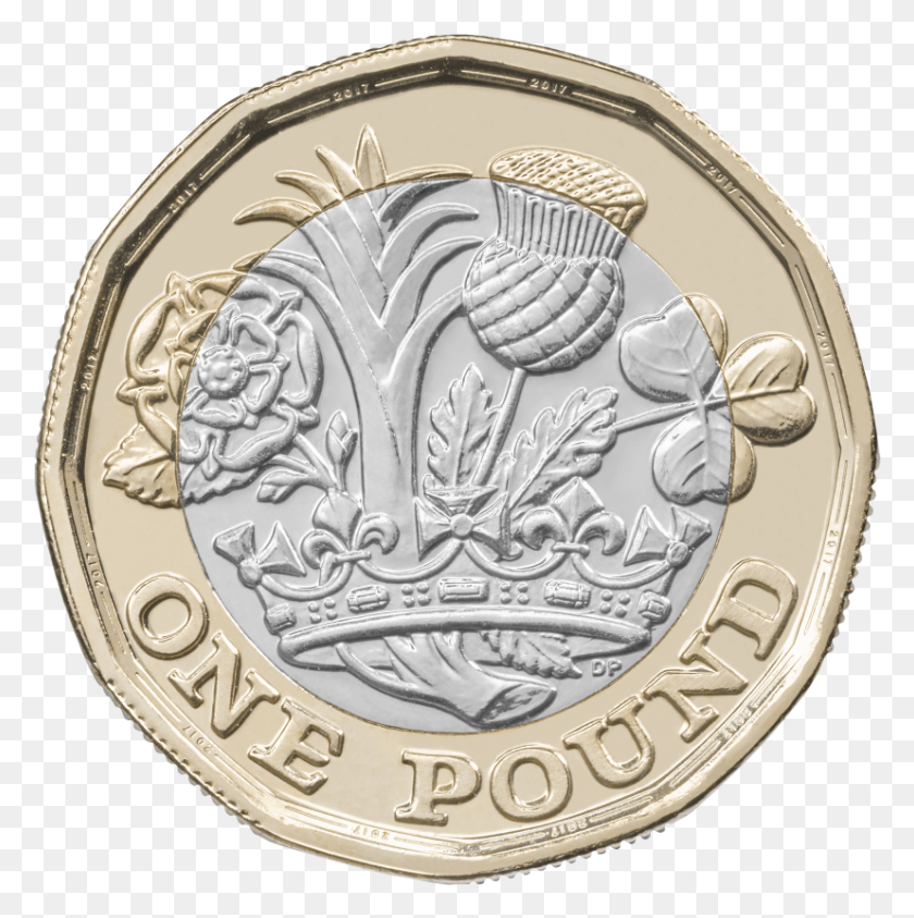 827x831 Next New Pound Coin Round, Money, Nickel, Dime HD PNG Download