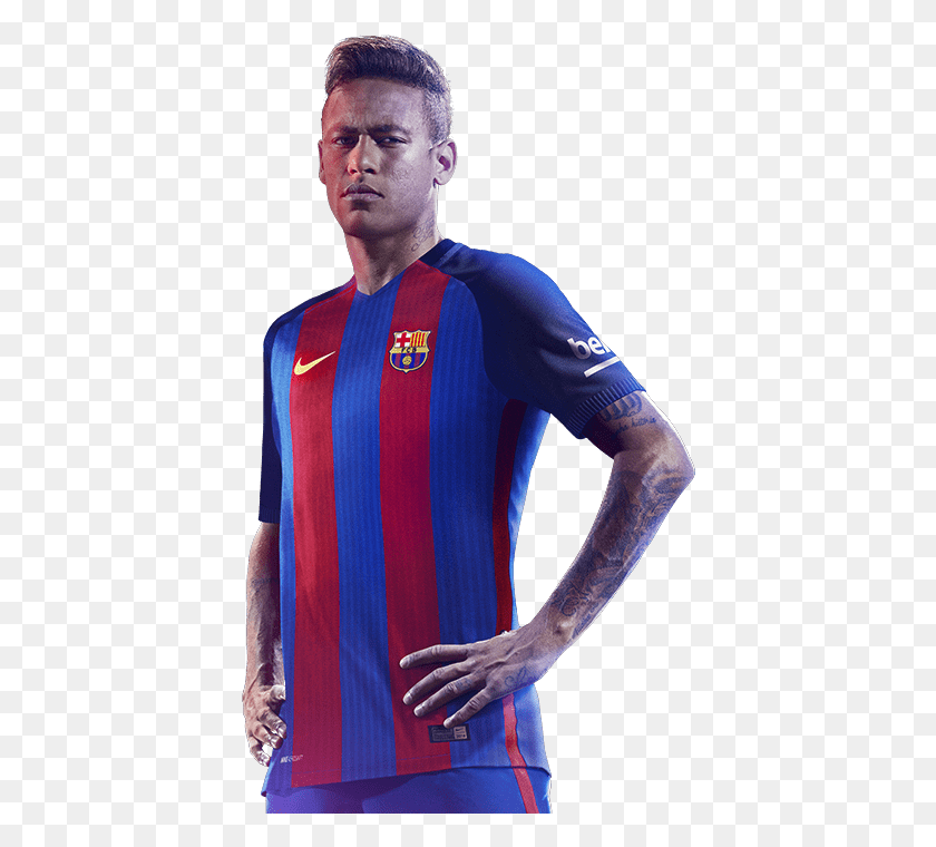 408x700 Neymar Side View Neymar Barcelona Wallpaper, Sleeve, Clothing, Apparel HD PNG Download