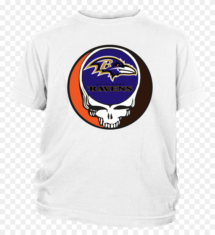 928x1025 Nfl Baltimore Ravens Grateful Dead Steal Your Face Shirt, Clothing, Apparel, T-shirt HD PNG Download