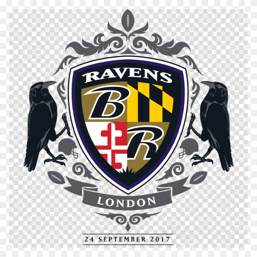 900x900 Nfl Font Emblem Transparent Background Baltimore Ravens Logo, Symbol, Trademark, Texture HD PNG Download