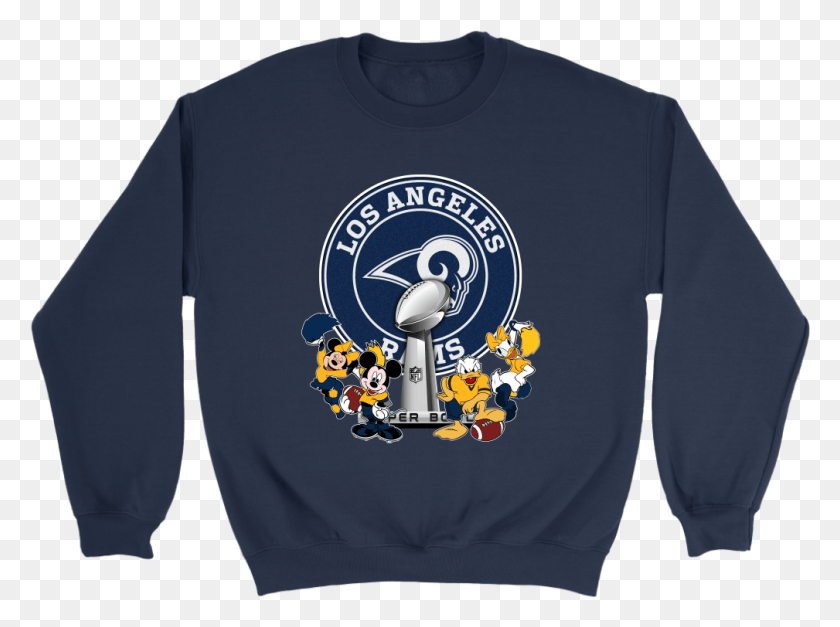 1009x734 Nfl Los Angeles Rams Super Bowl 2019 Mickey Mouse Minnie Merry Christmas Sweater Mike Tyson, Clothing, Apparel, Sleeve HD PNG Download