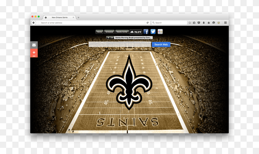 693x440 Nfl New Orleans Saints New Tabby Brand Thunder Llc New Orleans Saints, File, Text, Poster HD PNG Download