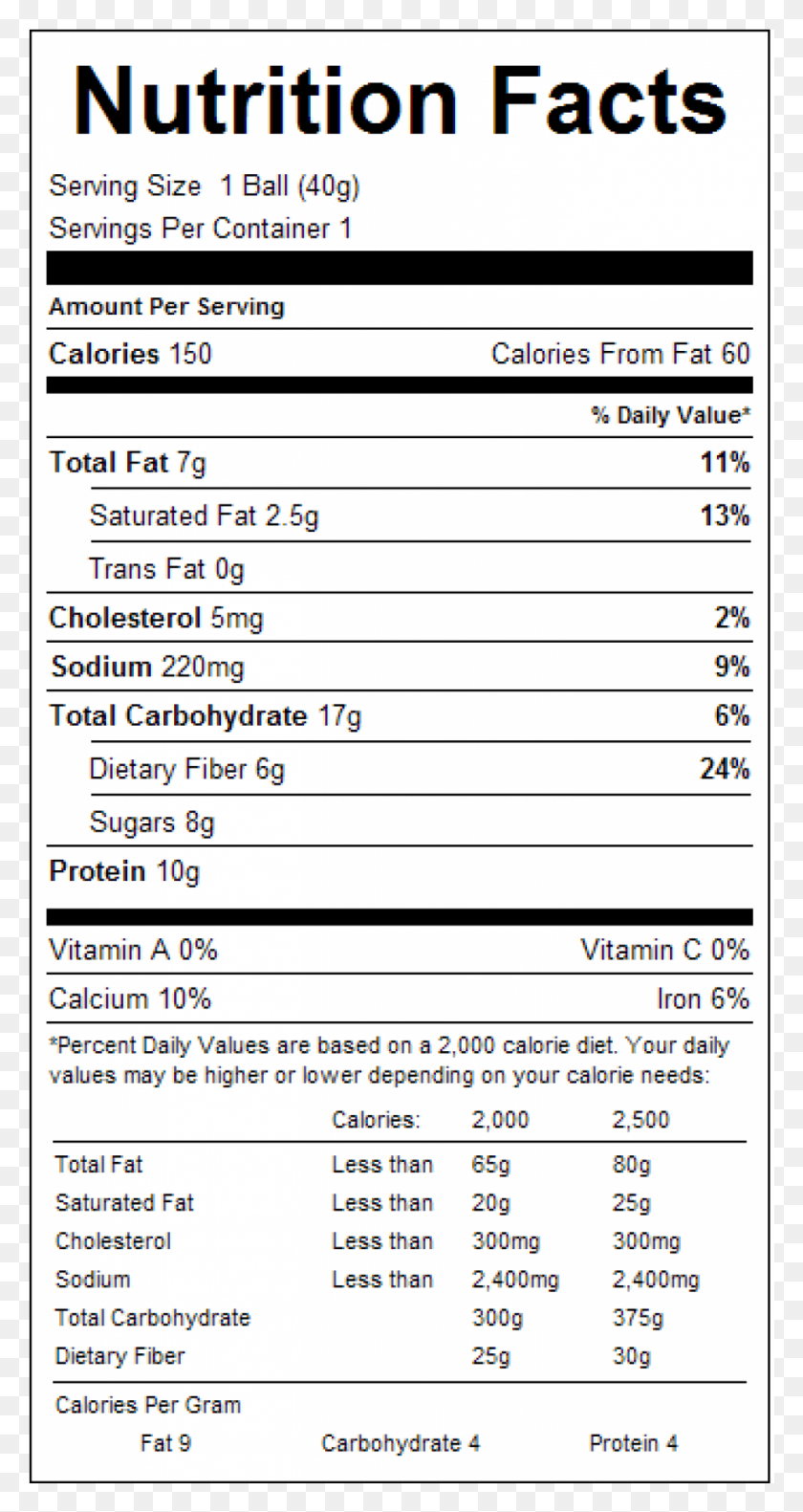 923x1801 Nfp Cp Enrg Ball Coco Nutrition Facts, Text, Label HD PNG Download