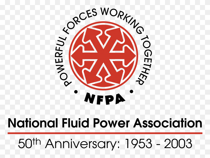 2191x1613 Nfpa 50th Anniversary Logo Transparent National Fluid Power Association, Symbol, Logo, Trademark HD PNG Download