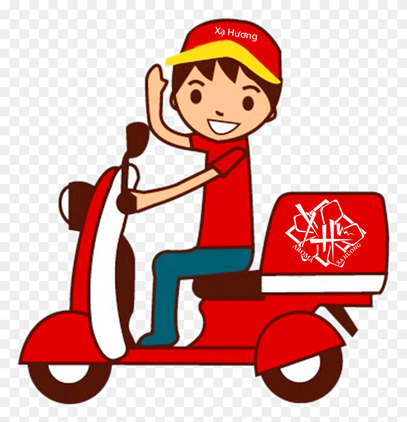 885x921 Nhan Vien Giao Hang Pizza Delivery Man Clipart, Tricycle, Vehicle, Transportation HD PNG Download