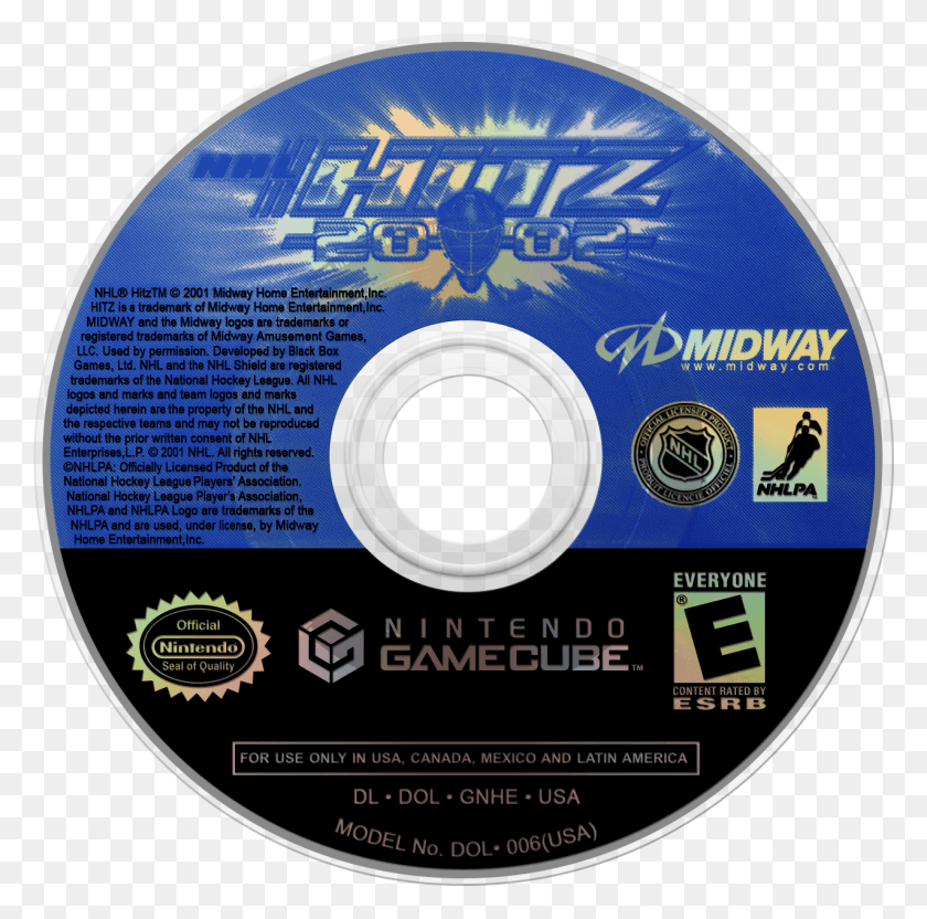 1275x1263 Nhlhitz2002 Midway Games, Диск, Dvd Hd Png Скачать