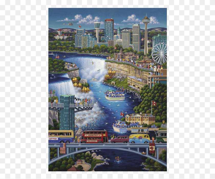 464x641 Niagara Falls 500 Piece Dowdle Niagara Falls Puzzle, Bus, Vehicle, Transportation HD PNG Download