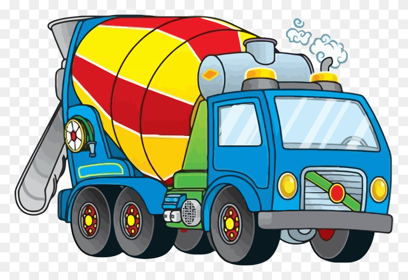 4018x2665 Nice Cement Truck Clipart Cement Mixer Truck Clipart Free, Vehicle, Transportation, Trailer Truck HD PNG Download