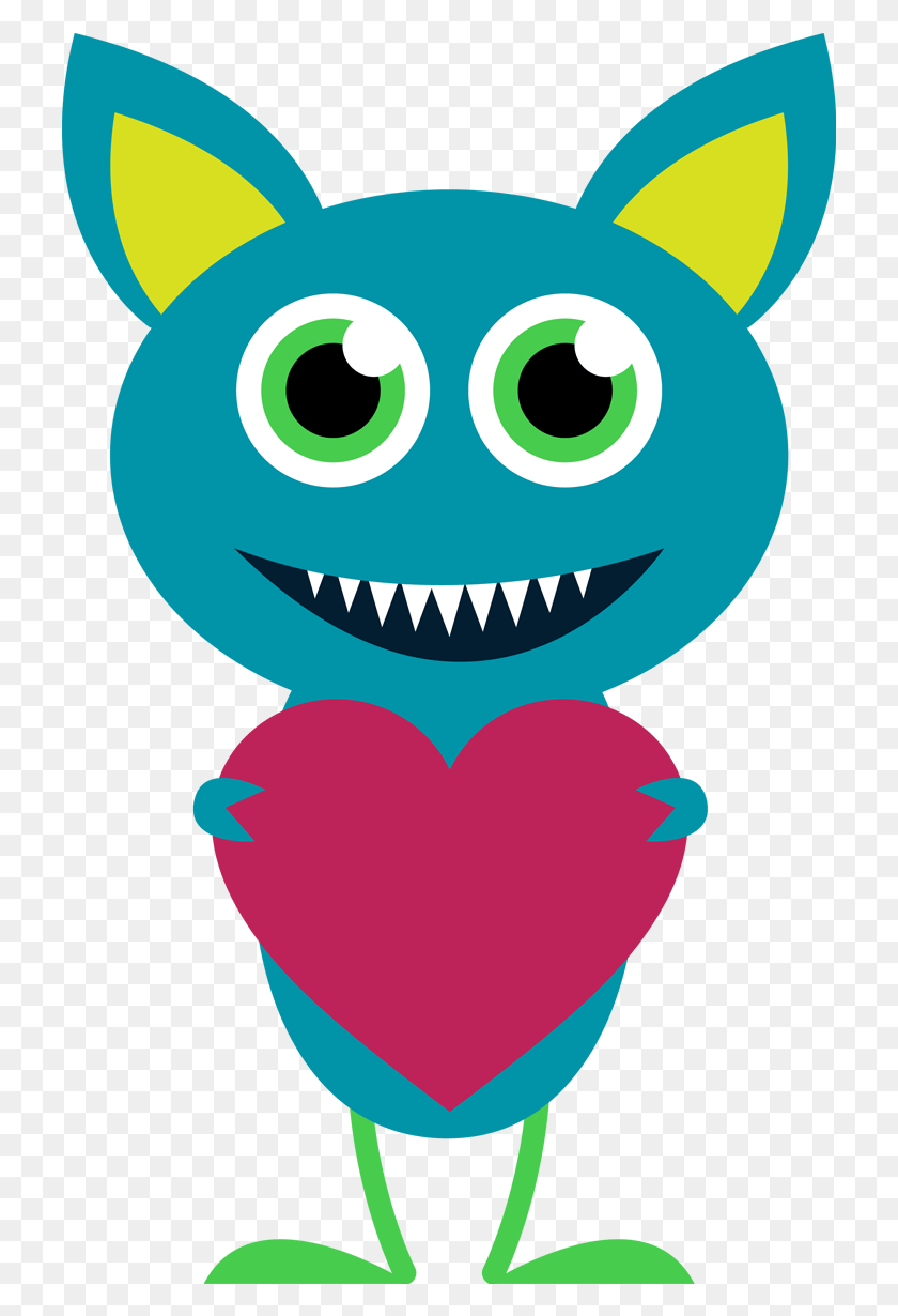 725x1170 Nice Clip Art Valentine Love Monster Clip Art, Graphics, Face HD PNG Download