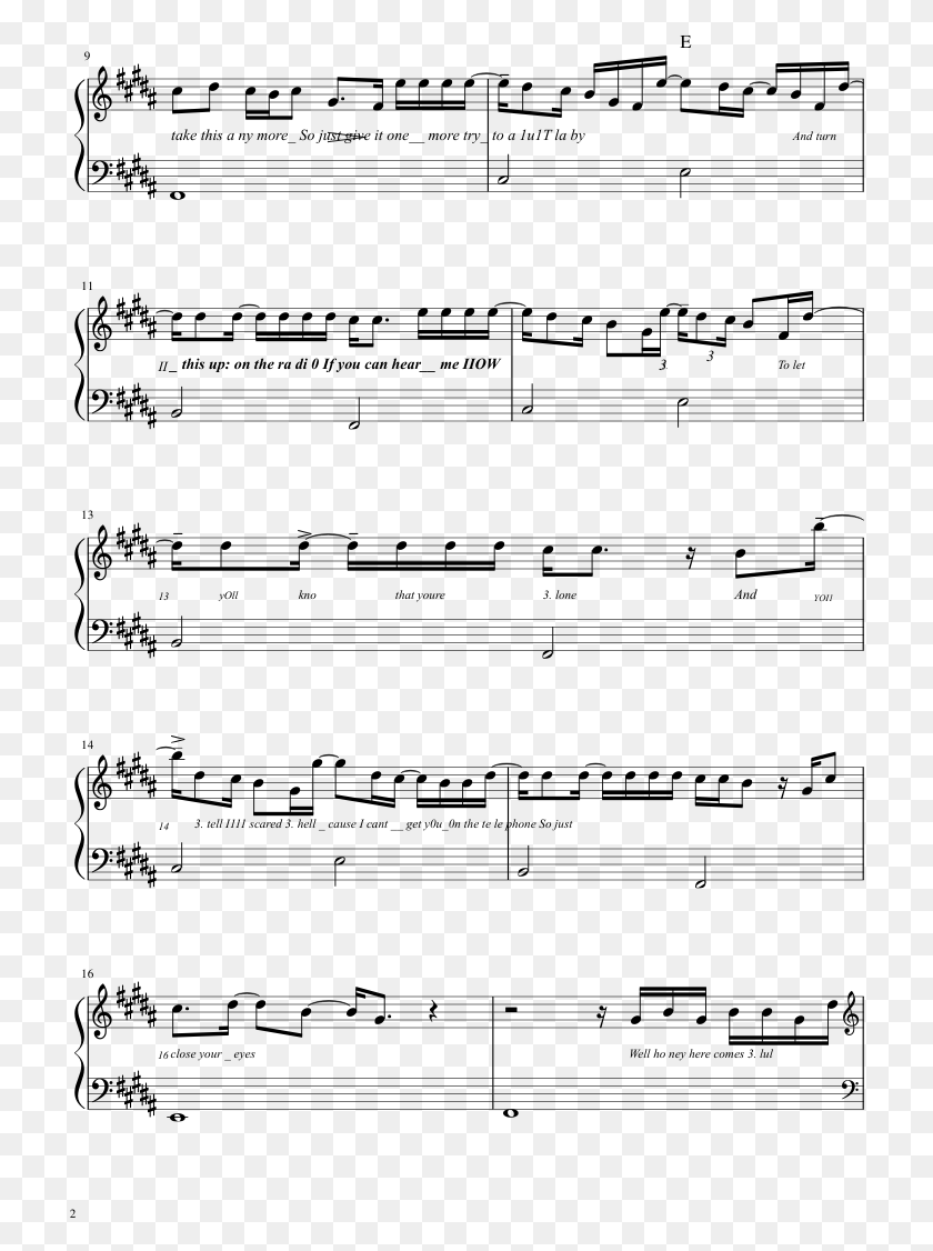 716x1066 Nickelback Sheet Music 2 Of 5 Pages Xenogenesis Thefatrat Piano, Gray, World Of Warcraft HD PNG Download