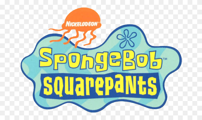 672x439 Descargar Png Nickelodeon Spongebob Squarepants Logo 4 Por Michael Spongebob Squarepants Logo, Texto, Aire Libre, Ropa Hd Png