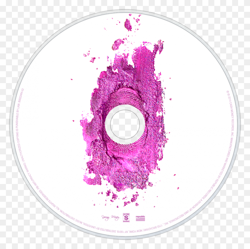 1000x1000 Nicki Minaj The Pinkprint Cd Disc Image Nicki Minaj Pink Print, Pattern, Purple, Dvd HD PNG Download