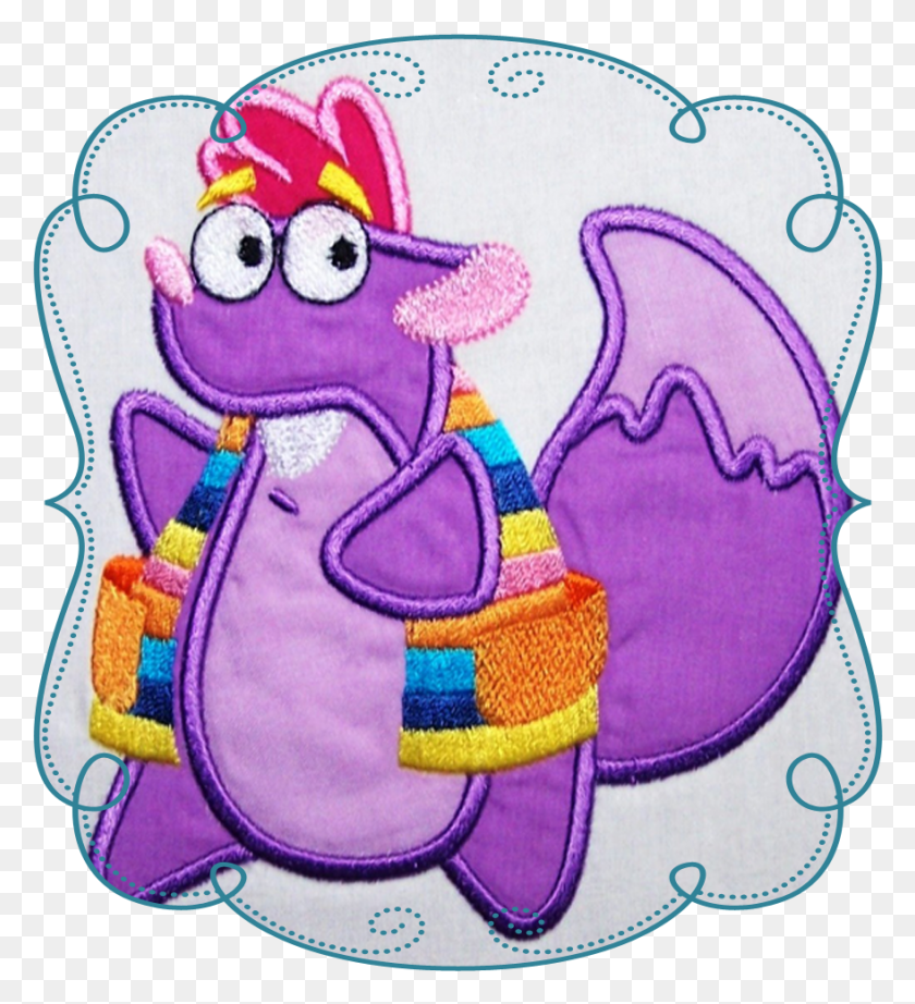 879x972 Nico Nico Dora The Explorer, Embroidery, Pattern, Purse HD PNG Download