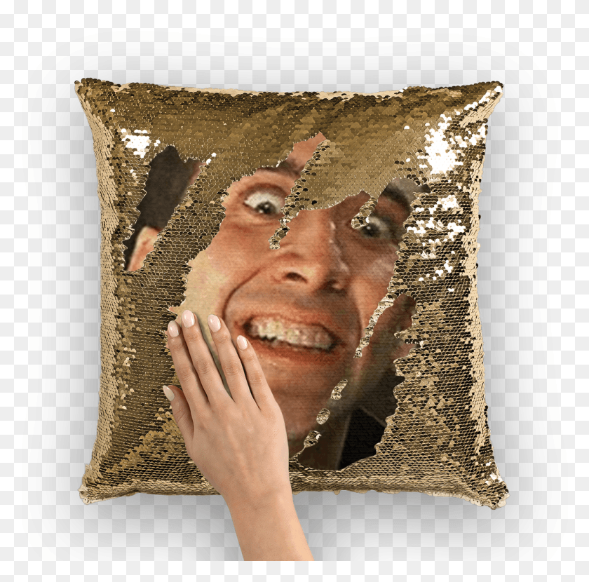 1025x1013 Nicolas Cage, Pillow, Cushion, Person HD PNG Download