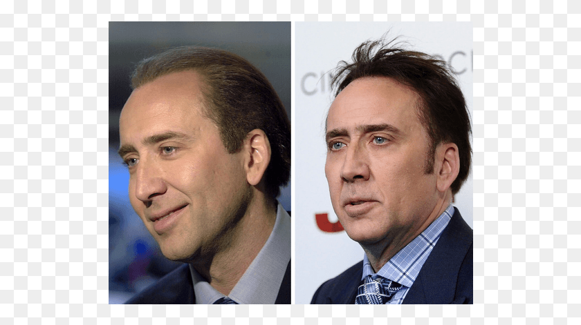 528x411 Nicolas Cage 2001 Vs Celebrity Hair Fibers, Face, Person, Human HD PNG Download