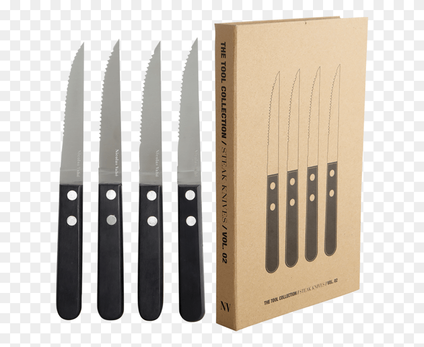 621x627 Nicolas Vah Grill Knives 4 Pak, File Binder, Cutlery, File Folder HD PNG Download