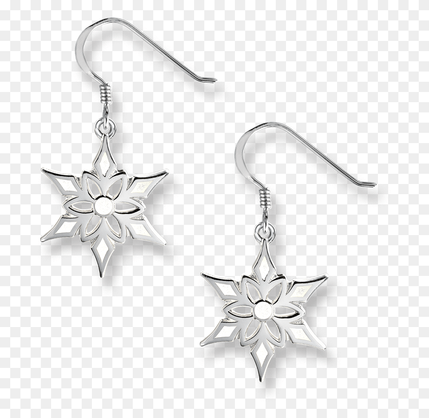 697x758 Nicole Barr Designs Sterling Silver Snowflake Earrings Earrings For Woman Silver Without Background, Earring, Jewelry, Accessories HD PNG Download