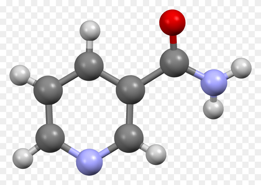 1863x1278 Nicotinamide From Xtal 2011 Mercury 3D Balls Un Dibujo De Molecular, Esfera, Lámpara, Red Hd Png