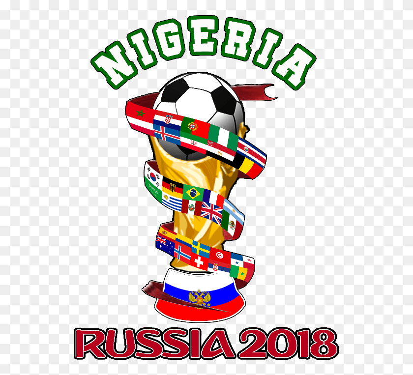 541x703 Nigeria Russia Flag Ball Worldcup Worldfootball Footba Egypt In Russia 2018, Clothing, Apparel, Helmet HD PNG Download
