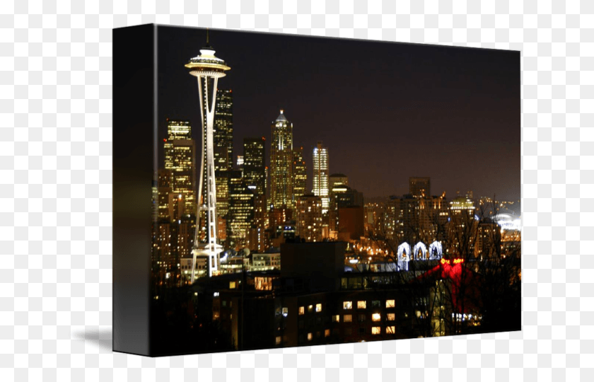 650x480 Skyline De La Ciudad De La Noche De Seattle, Urban, Ciudad, Edificio Hd Png