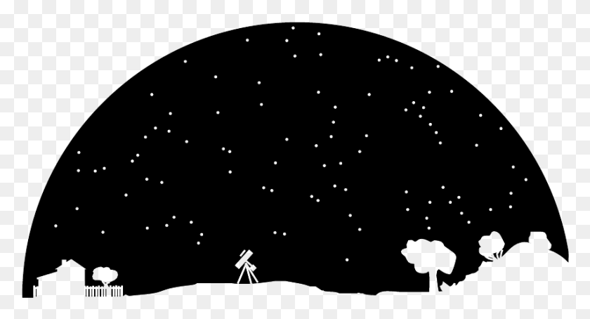 855x432 Night Clipart Starry Sky Night Sky Clipart Stars Black And White, Gray, World Of Warcraft HD PNG Download