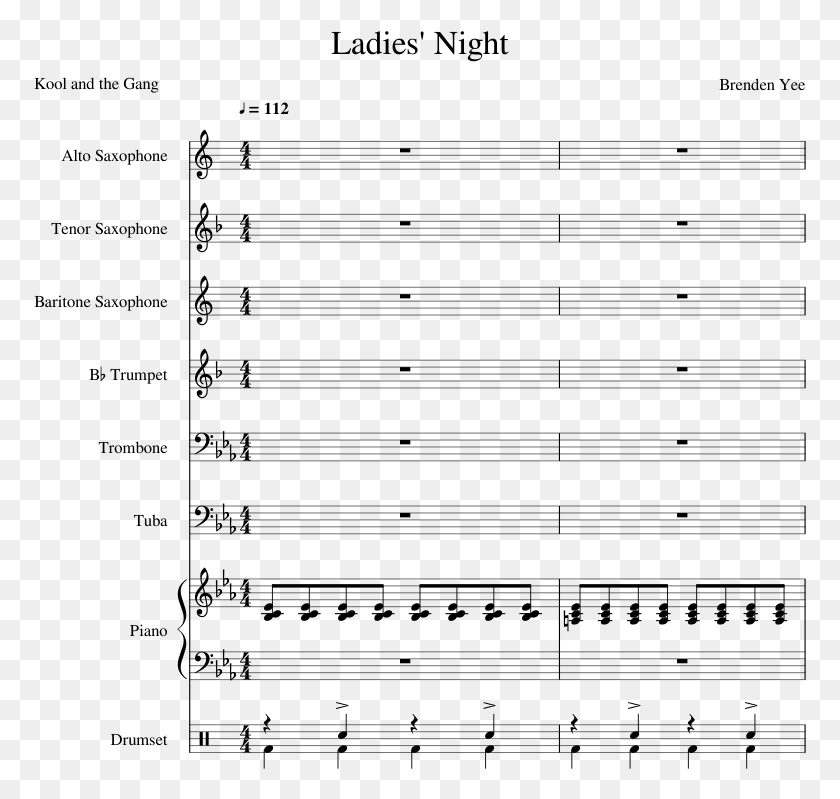 773x739 Night Sheet Music Composed By Brenden Yee Sheet Music, Gray, World Of Warcraft HD PNG Download