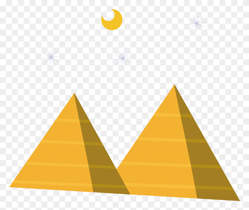 2303x1916 Night Sky Clipart Egypt Egyptian Pyramids Clipart, Triangle, Building, Lighting HD PNG Download