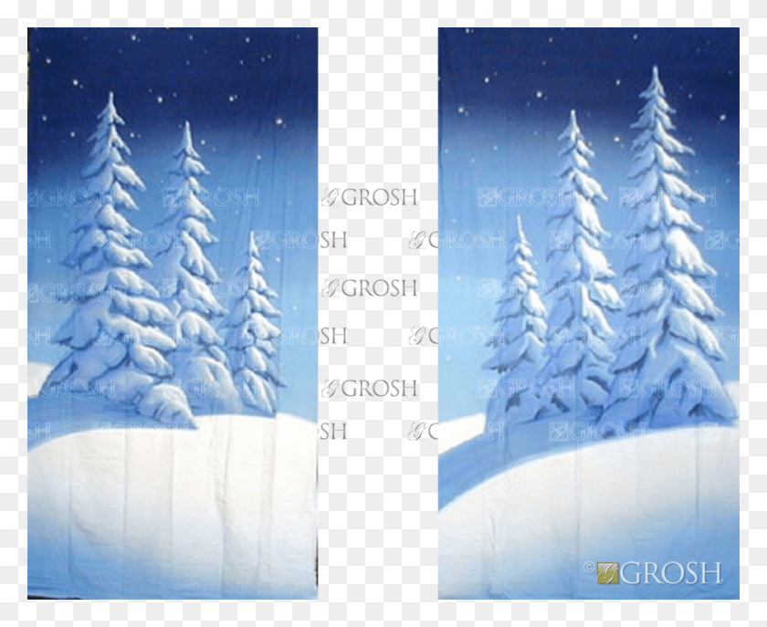 1024x824 Ночные Снежные Ножки Набор Рождественская Елка, Природа, На Открытом Воздухе, Елка Hd Png Скачать