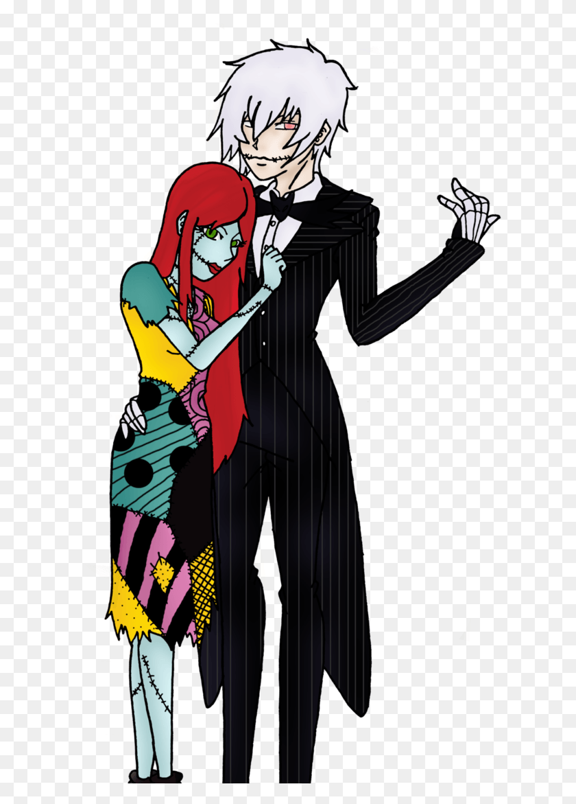 644x1111 Nightmare Before Christmas Jack And Sally By Heartless Nightmare Before Christmas Sally X Jack, Person, Human, Performer HD PNG Download