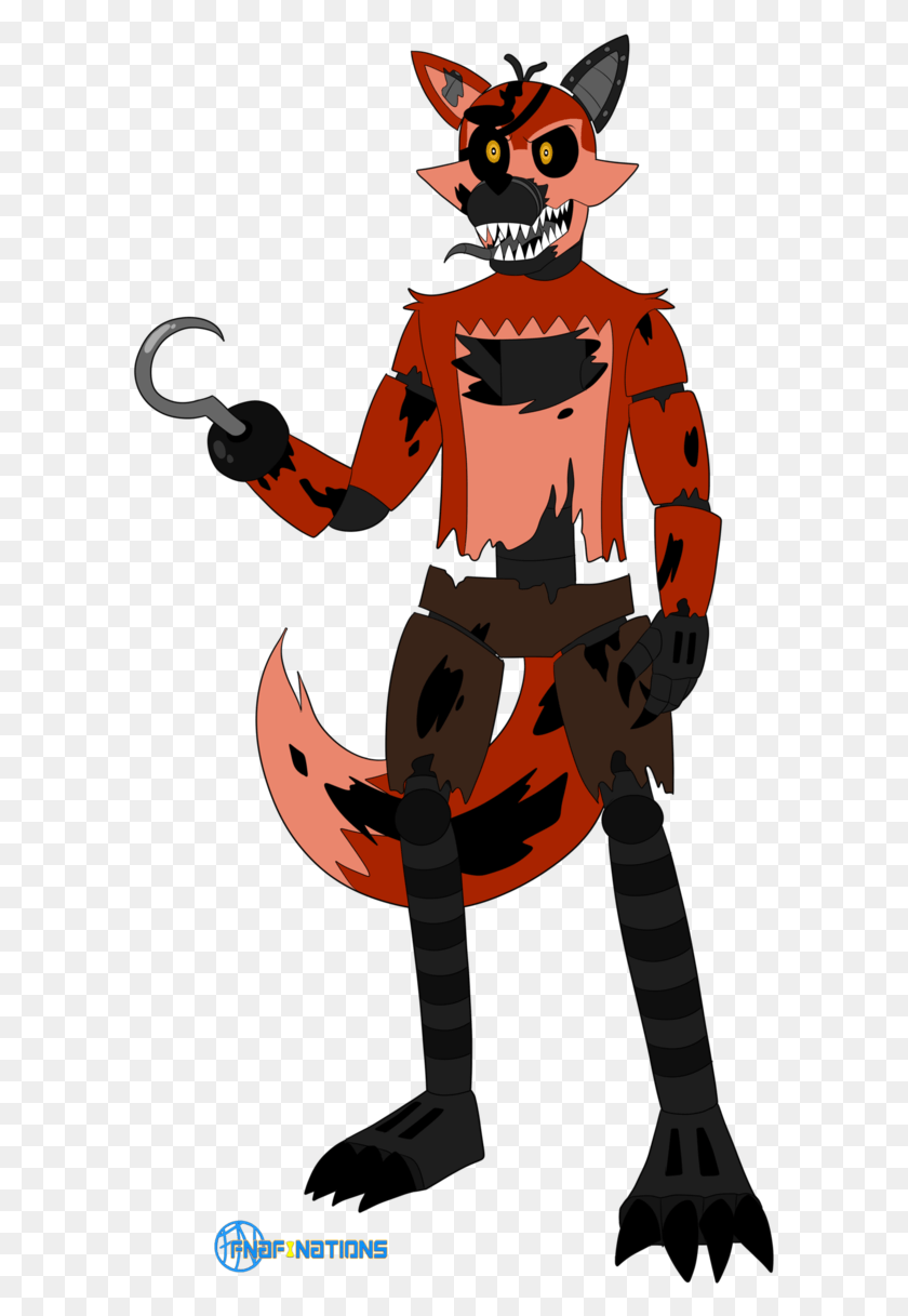 595x1157 Nightmare Foxy By Fnafnations Fnaf Nightmare Foxy, Person, Human, Hook HD PNG Download