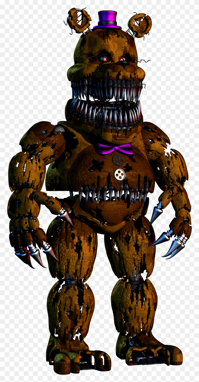 2063x4087 Nightmare Fredbear HD PNG Download