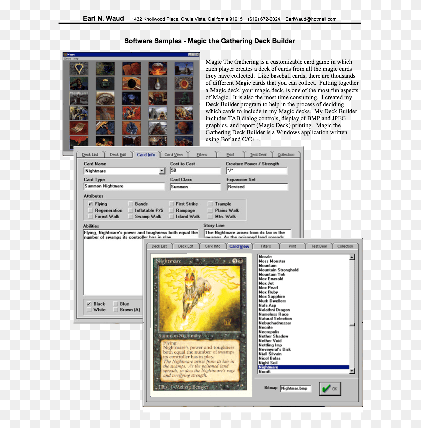610x795 Nightmare Played Condition Revised Rare Magic The Gathering, File, Webpage, Electronics HD PNG Download