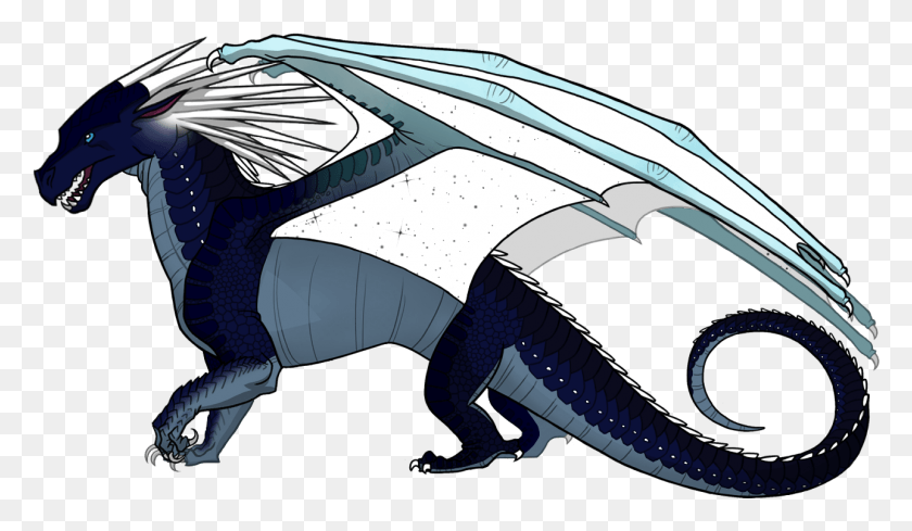 1288x710 Nightwing Clipart Future Wings Of Fire Nightwing Icewing Hybrid, Dragon, Reptile, Animal HD PNG Download