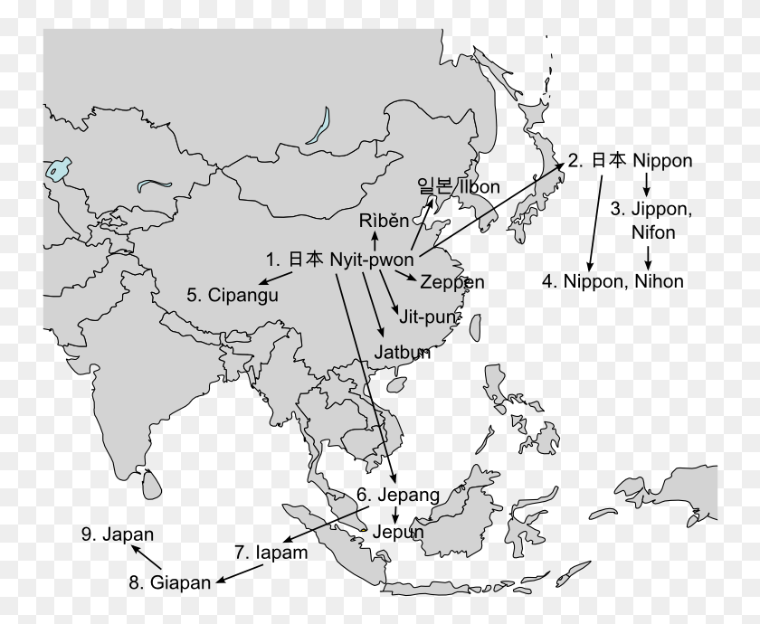 748x630 Descargar Png / Mapa De Asia De Nihon, Diagrama, Atlas Hd Png