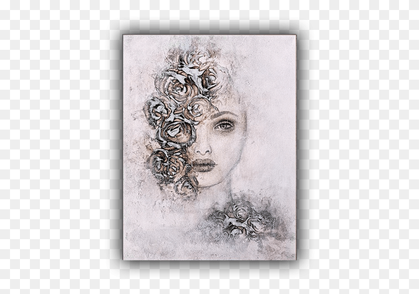 426x530 Nika Rouss Original Art Texture Paste On Canvas 35 Sketch, Person, Human HD PNG Download