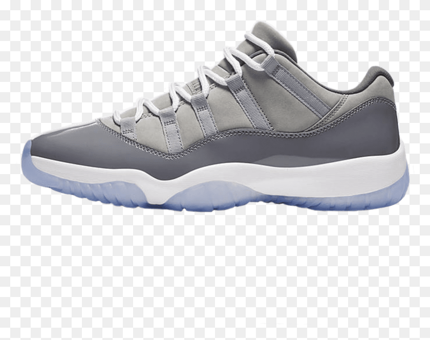 1185x919 Nike Air Jordan 11 Retro Low Medium Grey White Jordan 11 Retro Gris, Shoe, Footwear, Clothing HD PNG Download