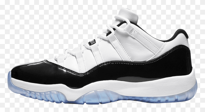 1149x587 Nike Air Jordan 11 Retro Low White Black Emerald Jordan 11 Low Top Blanco Y Negro, Zapato, Calzado, Ropa Hd Png
