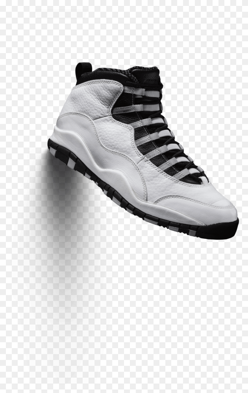 859x1401 Nike Air Jordan X Basketball Shoe, Clothing, Apparel, Footwear HD PNG Download