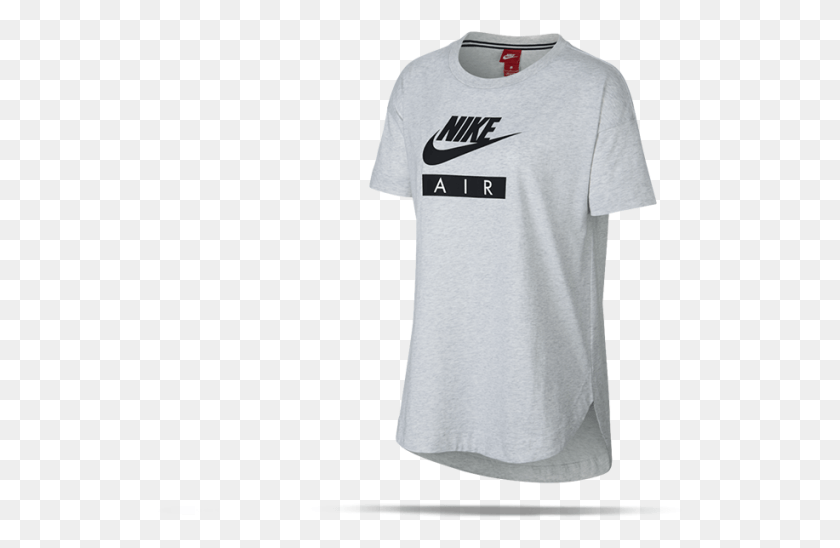 525x488 Descargar Png Nike Air Logo Camiseta Damen 051 In Grau Nike Air Max, Ropa, Camiseta, Camiseta Hd Png