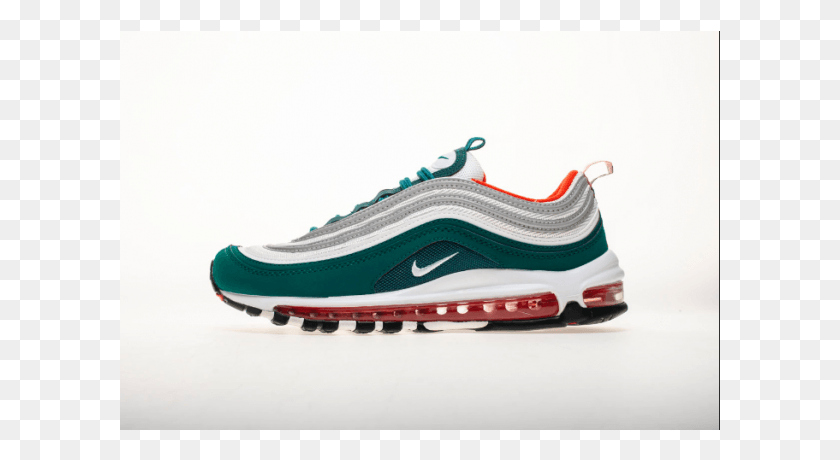601x400 Nike Air Max 97 Gs Miami Dolphins 921522 300 Nike Air Max 97 Green And Grey, Shoe, Footwear, Clothing HD PNG Download