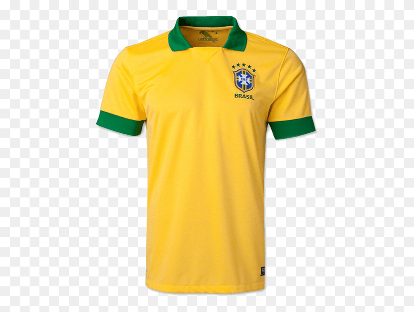453x572 Nike Brasil Home Jersey 2013, Clothing, Apparel, Shirt HD PNG Download