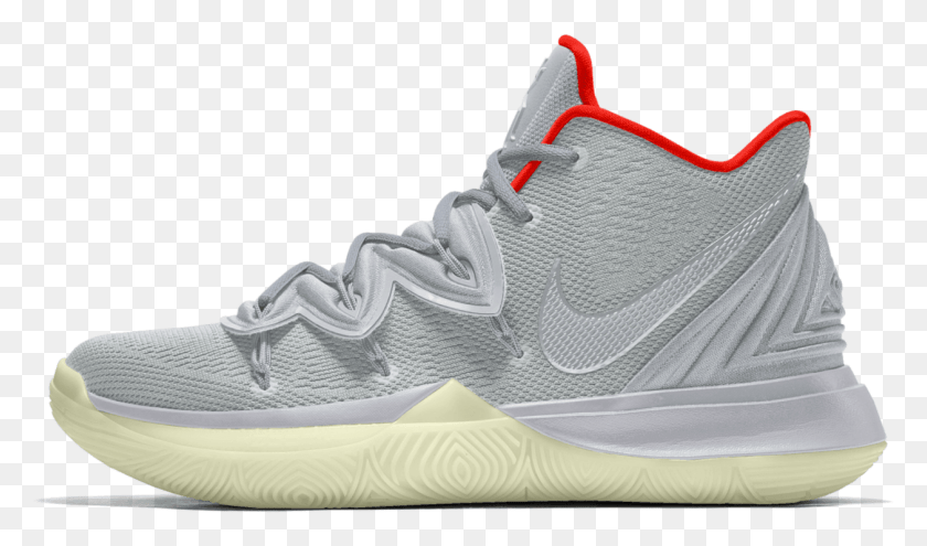 1258x702 Nike Kyrie 5 Pure Platinum Yeezy By You Sneakers, Clothing, Apparel, Shoe HD PNG Download