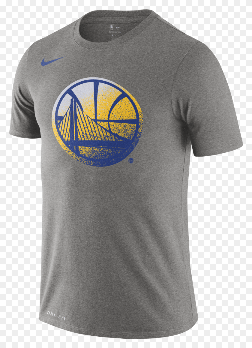 1418x2001 Nike Nba Golden State Warriors Logo Dry Tee Maillot Golden State Dry Fit, Clothing, Apparel, Sleeve HD PNG Download