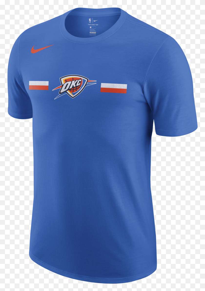 1380x2001 Nike Nba Oklahoma City Thunder Logo Dry Tee Nike Basketball Green T Shirt, Clothing, Apparel, Shirt HD PNG Download