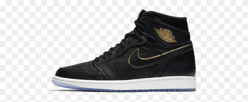 509x285 Nike Jordan Retro 1 Negro, Zapato, Calzado, Ropa Hd Png