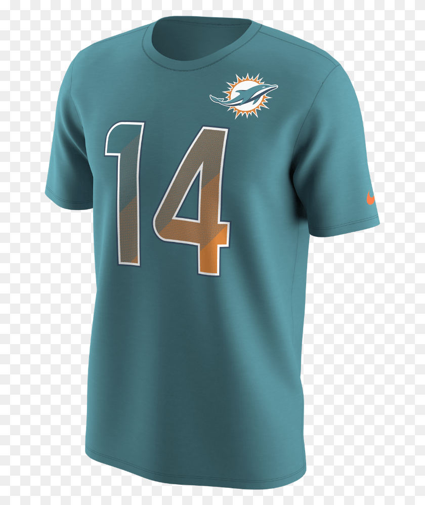 665x938 Nike Prism Flash Name And Number Men39s T Shirt Size Miami Dolphins, Clothing, Apparel, Symbol HD PNG Download