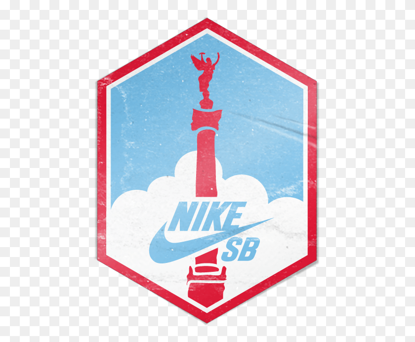 466x632 Descargar Png Nike Sb Skatedeluxe Addatrick Logo, Etiqueta, Texto, Símbolo Hd Png